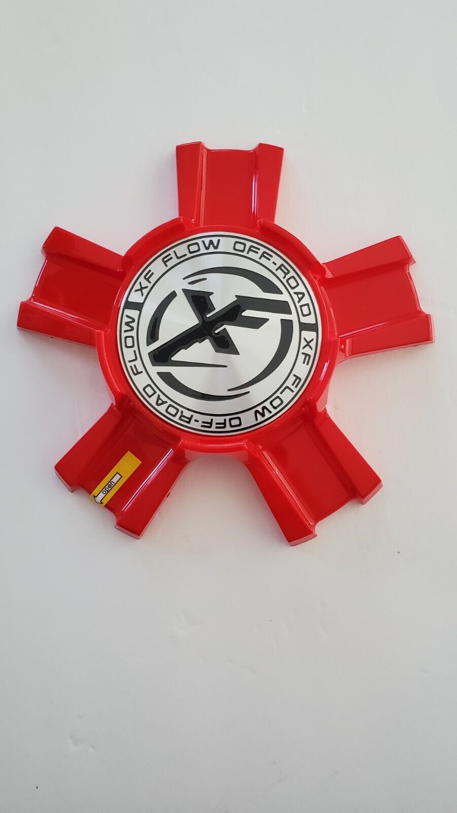 XF Offroad wheels rim flow series floating center cap red 5 lug