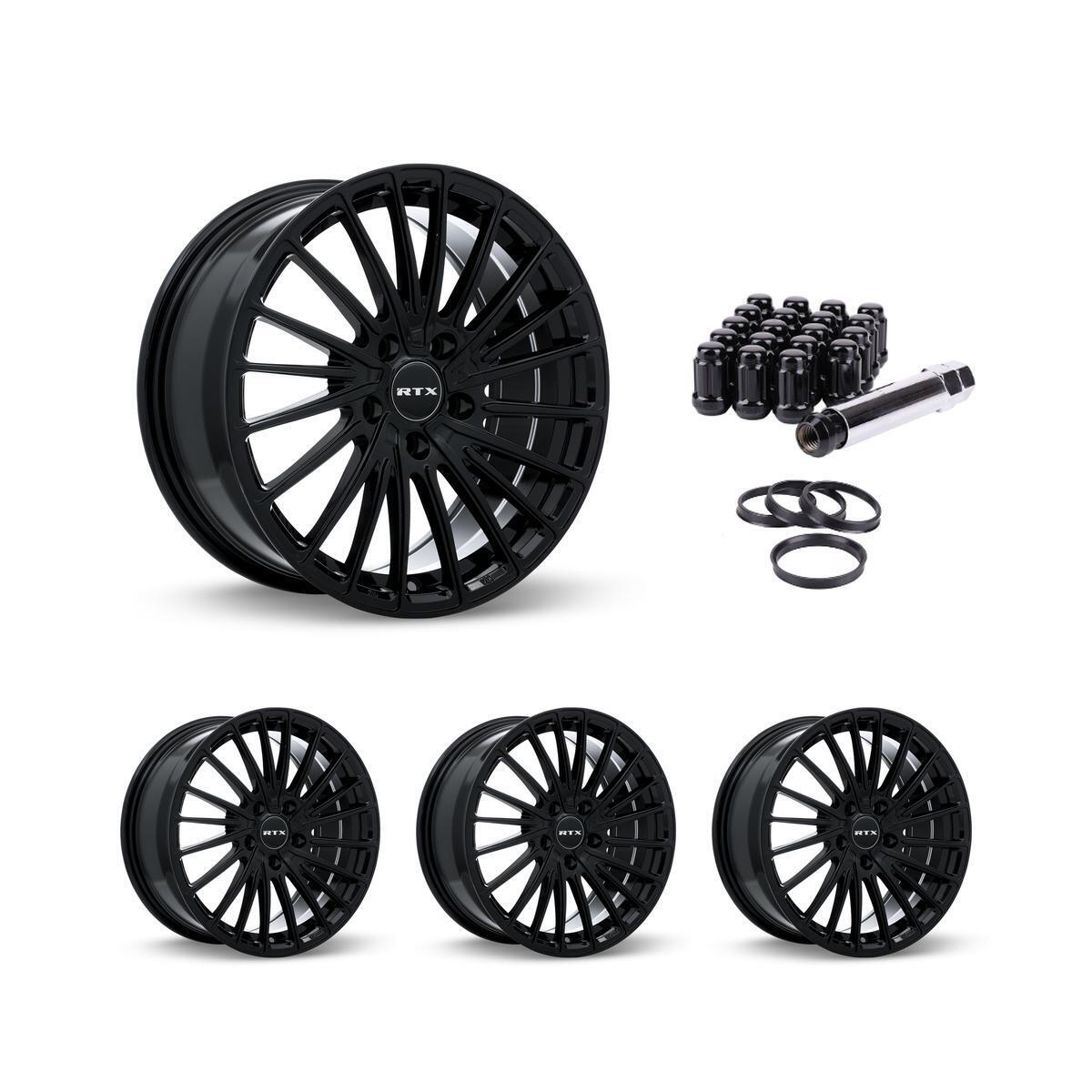 Wheel Rims Set with Black Lug Nuts Kit for 90-96 Chevrolet Lumina APV P913389 17