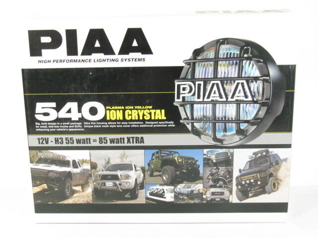 PIAA 540 Series Plasma Ion Yellow Halogen Round Driving Lamp Kit Fog Lights 5461
