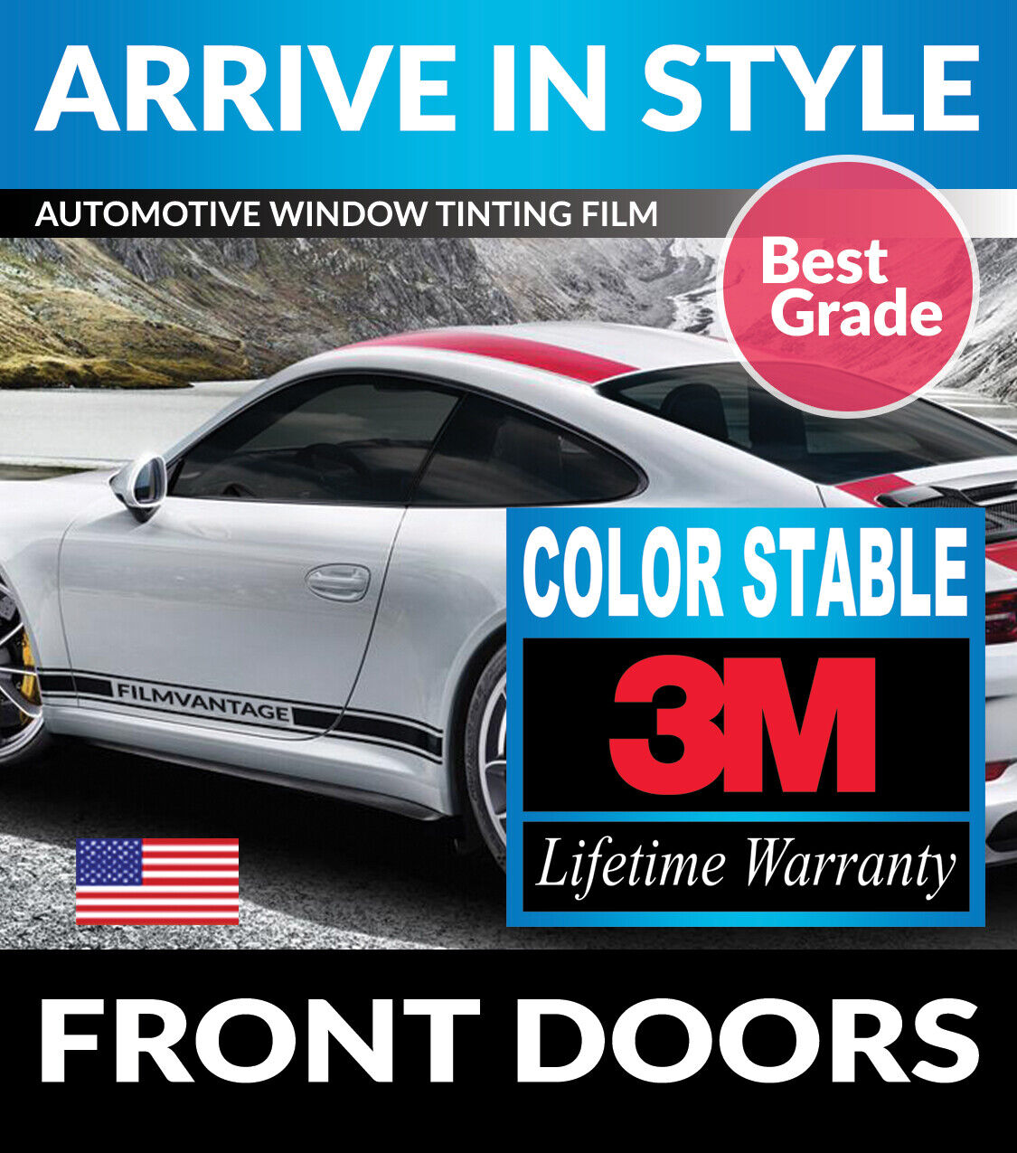 PRECUT FRONT DOORS TINT W/ 3M COLOR STABLE FOR MERCEDES BENZ R63 AMG 2007