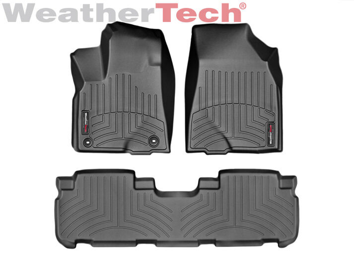 WeatherTech FloorLiner Mats for Toyota Highlander 2014-2019 1st/2nd Row- Black