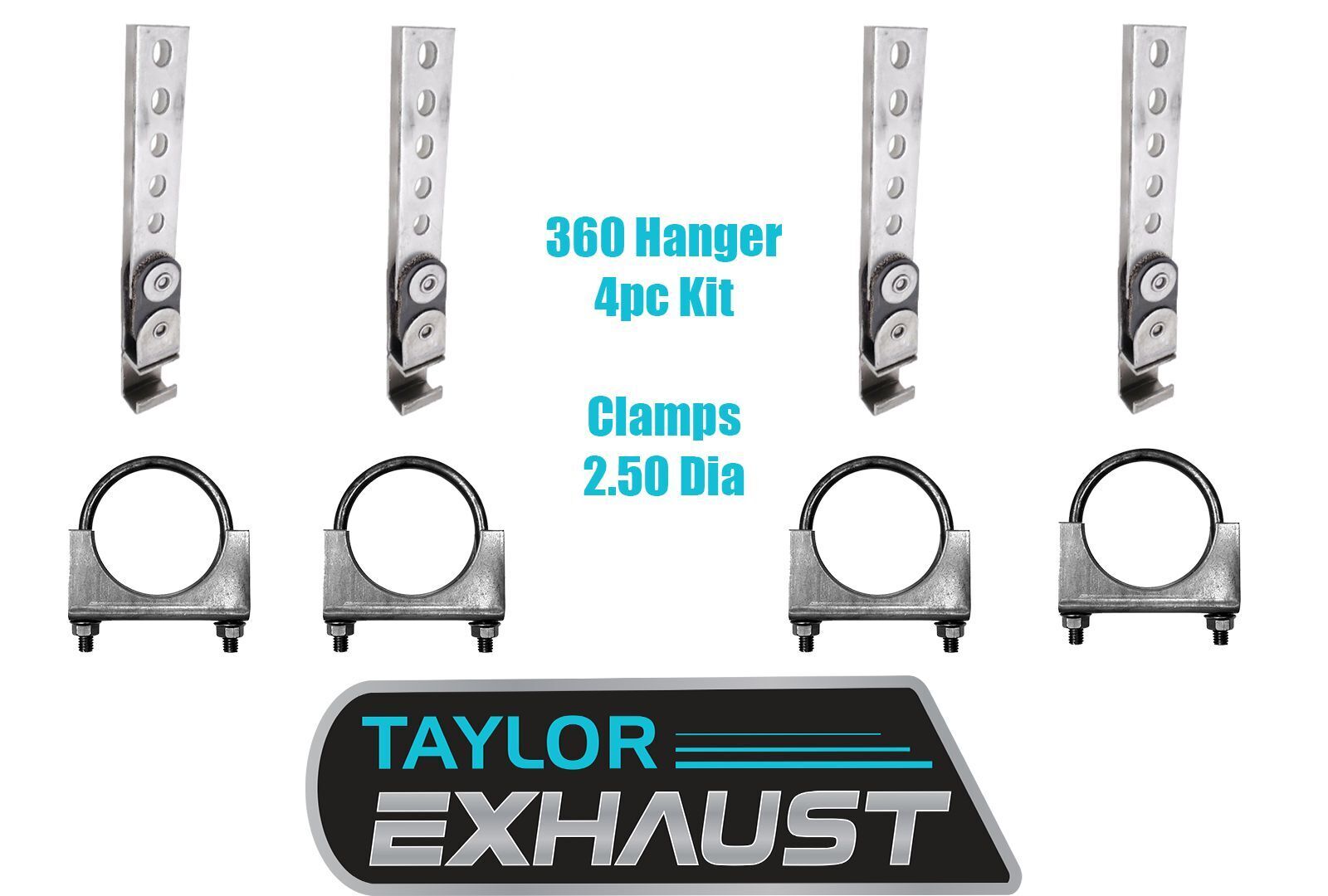 360 Open End Swivel Swinger Custom Exhaust Hanger Kit With clamps (Qty 4) 2.5