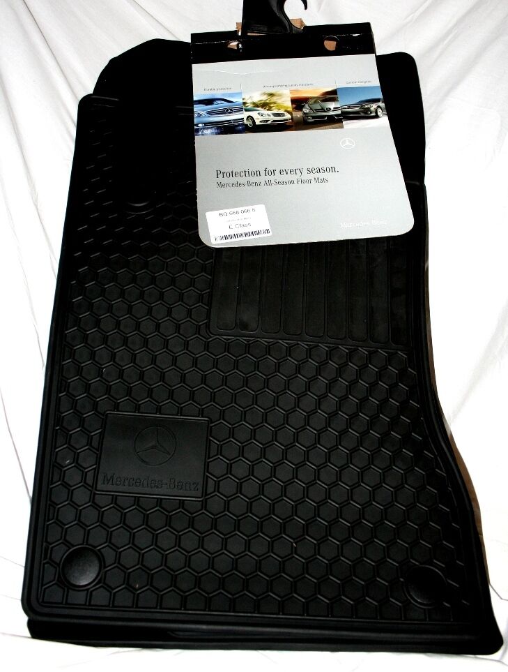2003 TO 2006 Mercedes E55 AMG Rubber Floor Mats - REAL FACTORY OEM ITEMS - BLACK