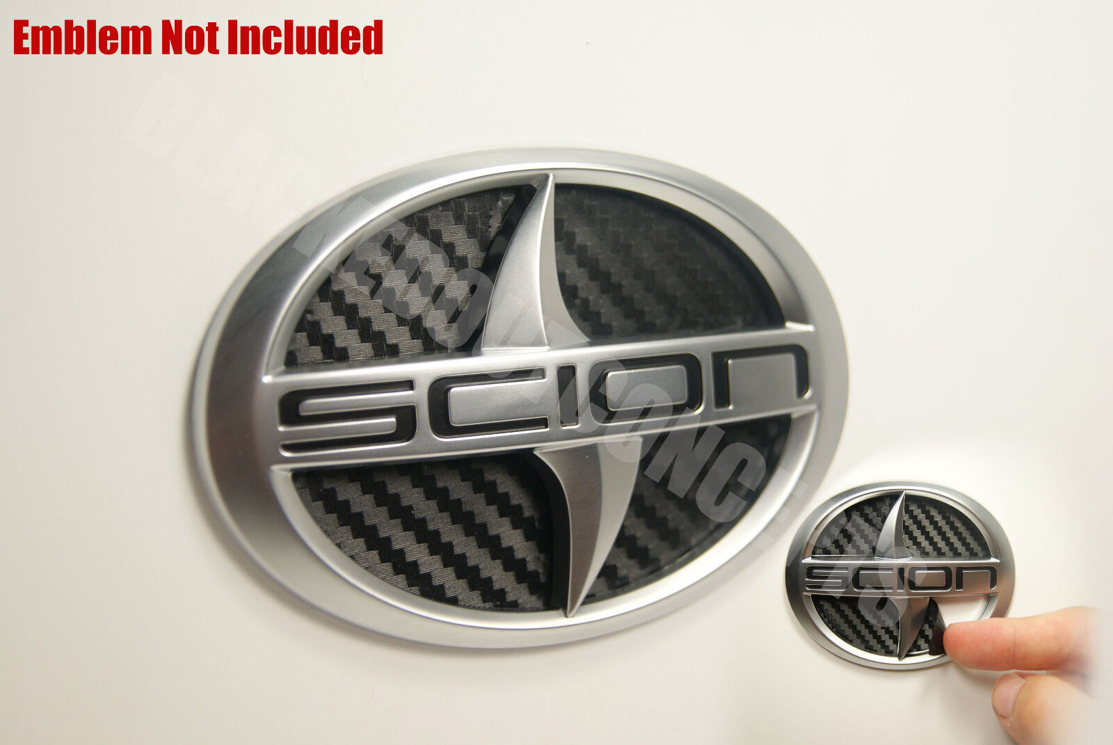 (04-2010) Scion TC Carbon Fiber Rear Trunk Inlay Emblem Decal vinyl smoked