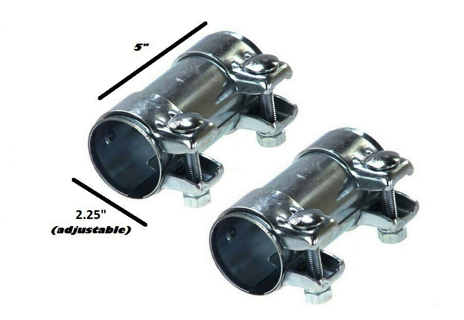 VW dual clip muffler Exhaust clamp set of two 2.25 inch