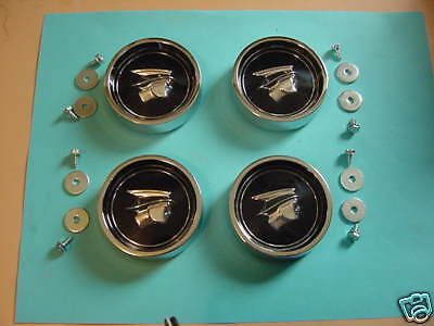 1967-68  COUGAR STYLED STEEL WHEEL CENTER CAPS REPO