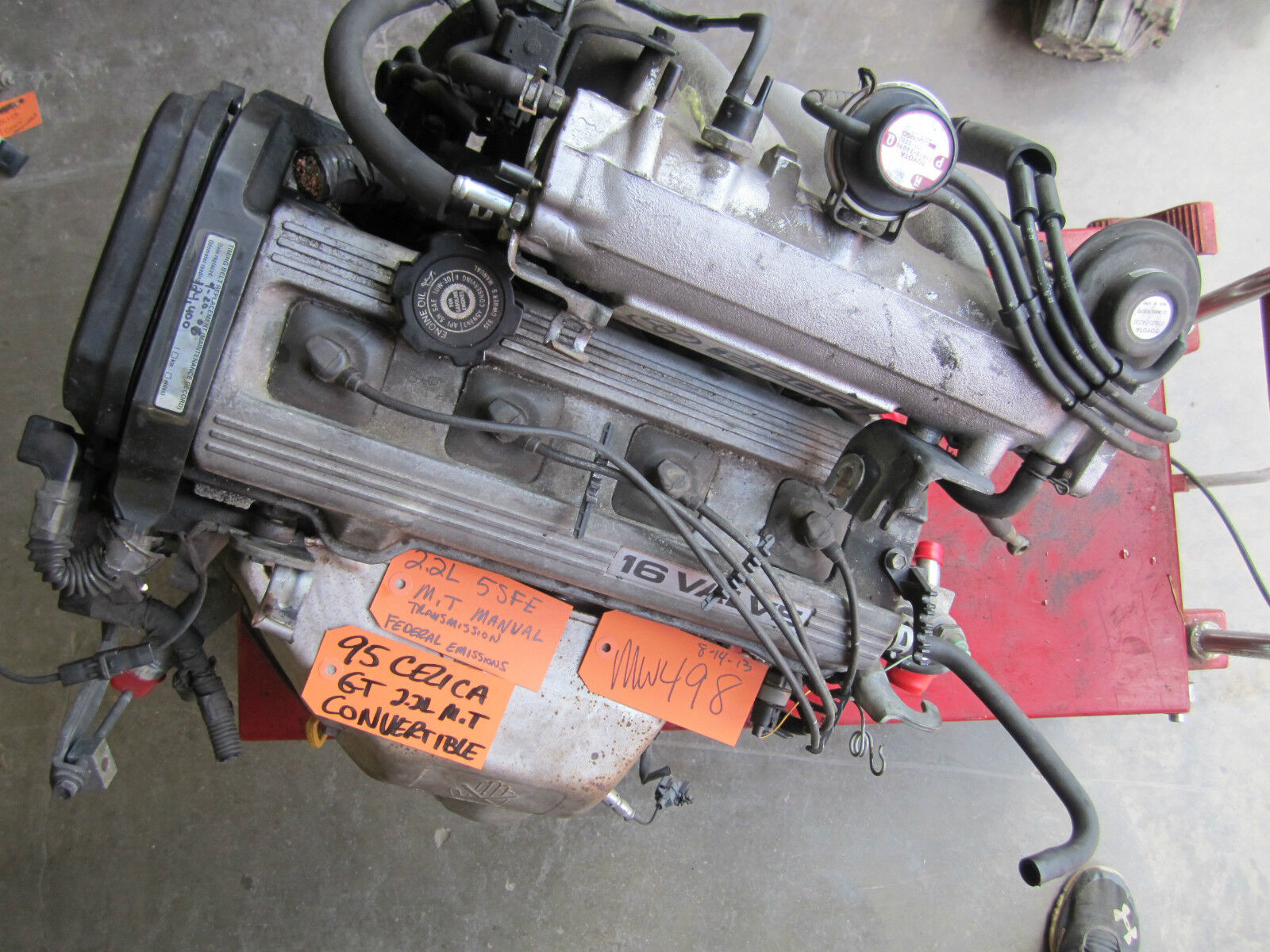 92 93 94 95 TOYOTA CELICA GT MR2 ENGINE MOTOR 5SFE 2200 2.2L FED EMMISSIONS USED