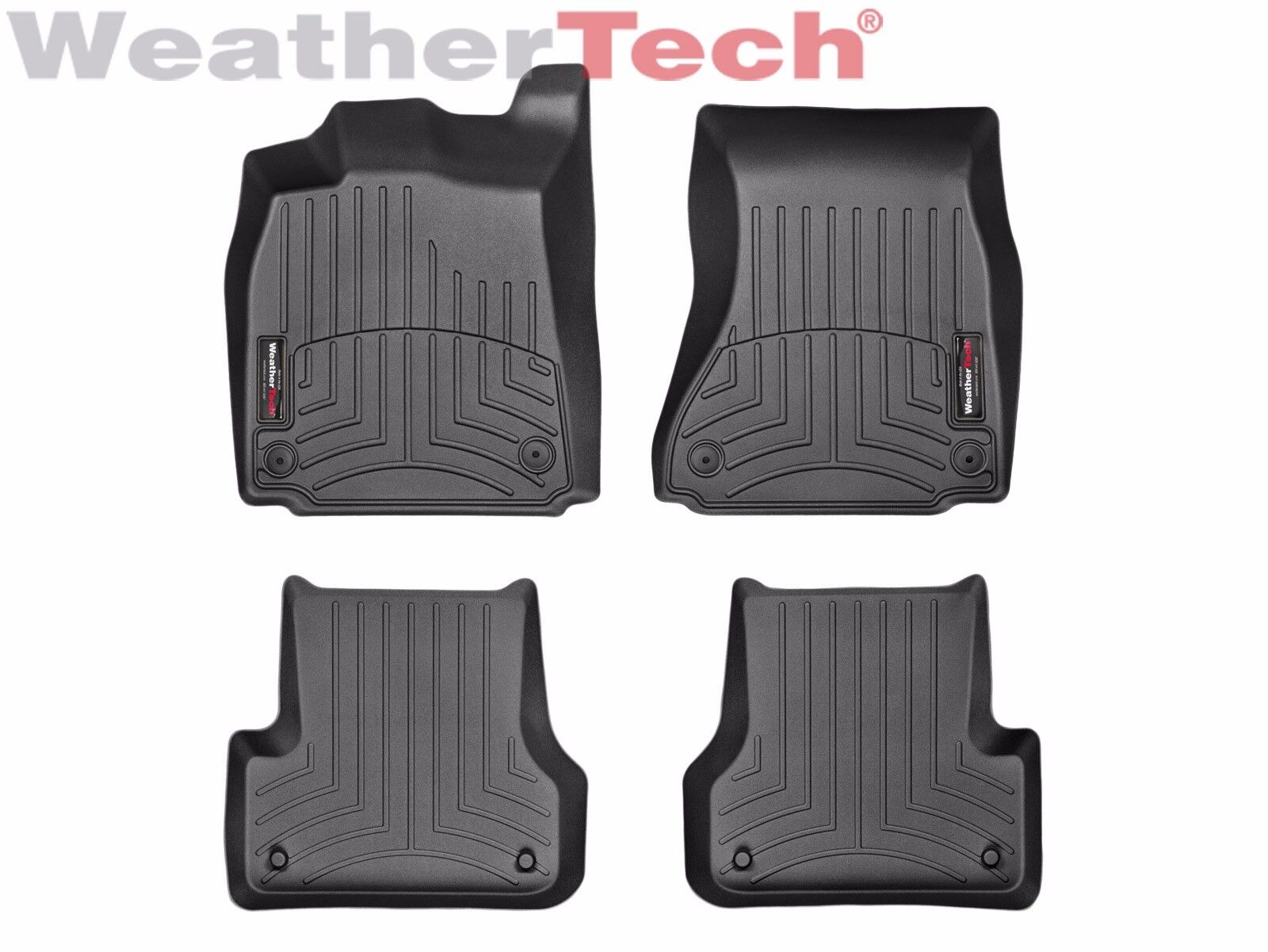 WeatherTech Car Floor Liner for Audi A6/S6/A7/S7/RS7 - 1st & 2nd Row - Black