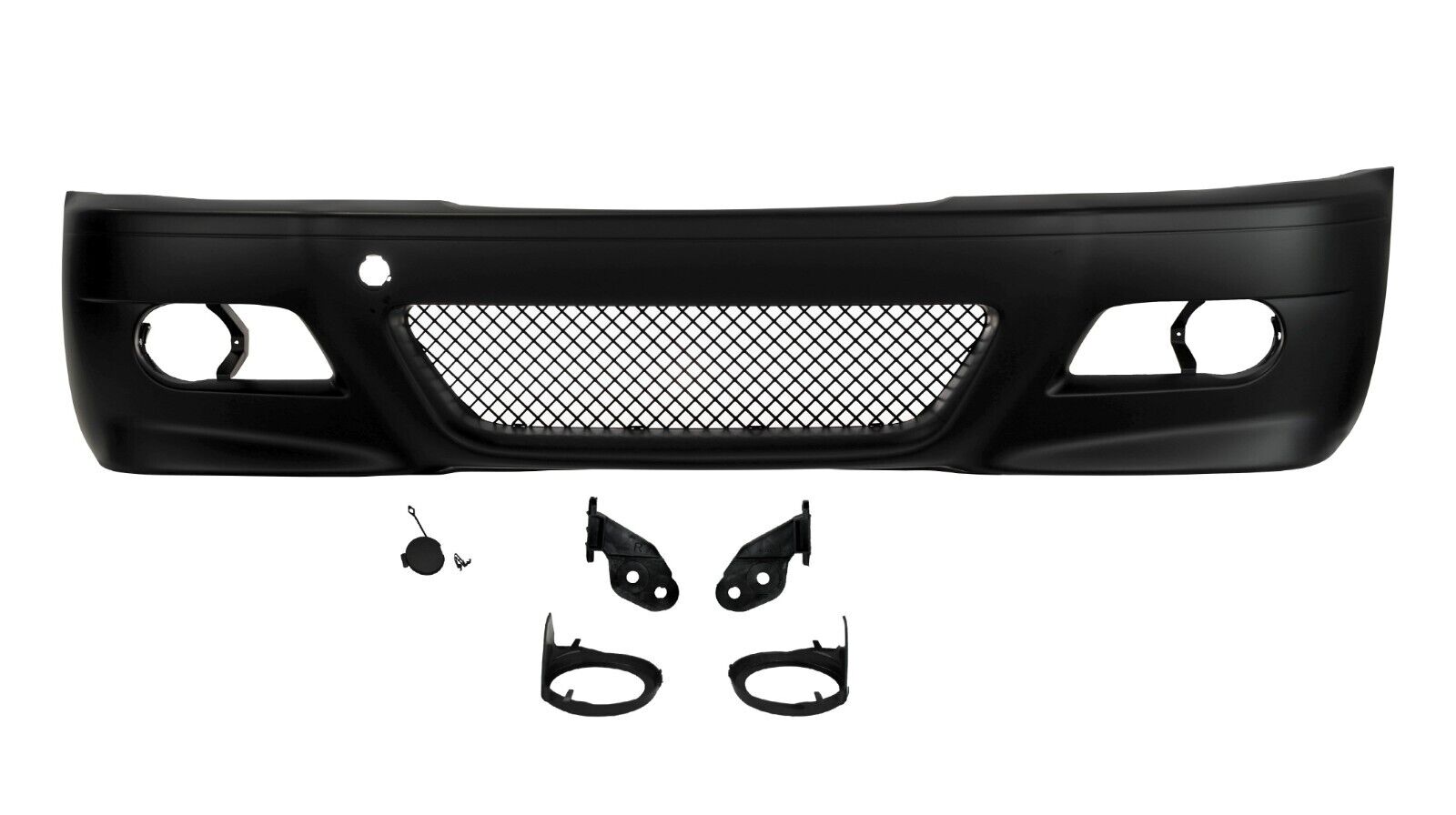 For 00-06 BMW E46 3 Series, M3 Style Front Bumper w/ OEM Fog Covers