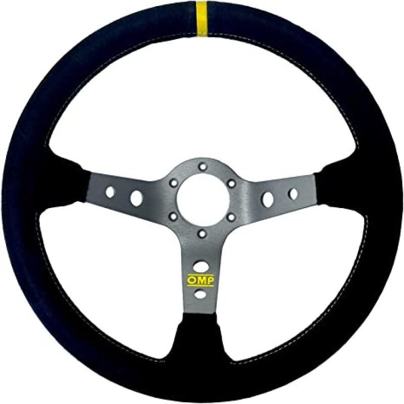 OMP Racing Corsica Steering Wheel/3 Black Dish Spokes/ - Small Suede (Black)
