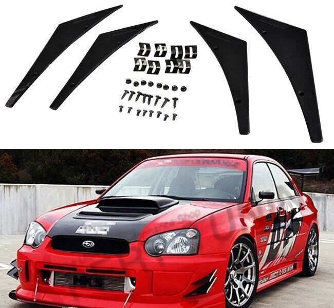 FRONT BUMPER ADD ON diffuser CANARDS DIVE PLANE SMALL WINGS SPLITTERS