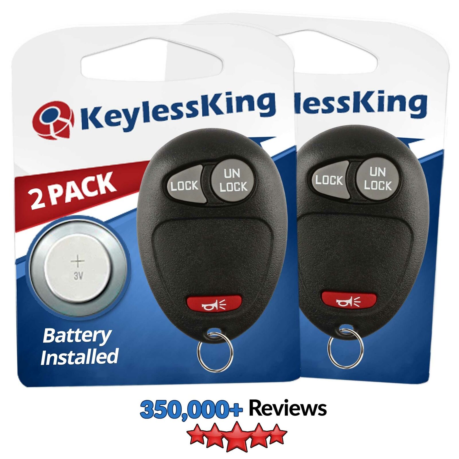 2 New Replacement Keyless Entry Remote Key Fob Transmitter Clicker for L2C0007T