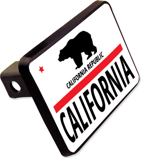 CALIFORNIA Flag Trailer Hitch Cover Plug Funny State Novelty