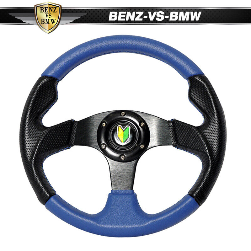 Fits Dodge & Volkswagen Steering Wheel Type 2 320mm Black Blue With Horn