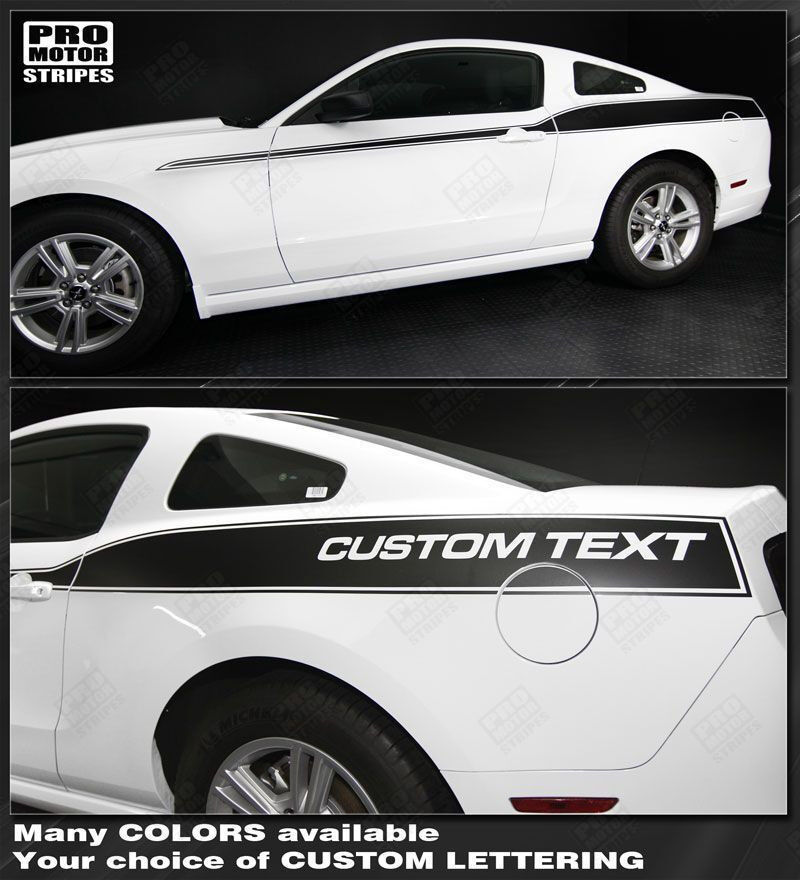 Ford Mustang 2013-2014 Javelin Side Accent Stripes Decals (Choose Color)