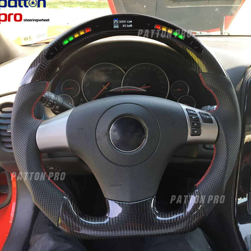 Fits 2006-2013 Corvette C6 ZR1 Z06 Carbon Fiber LED Customized Steering Wheel
