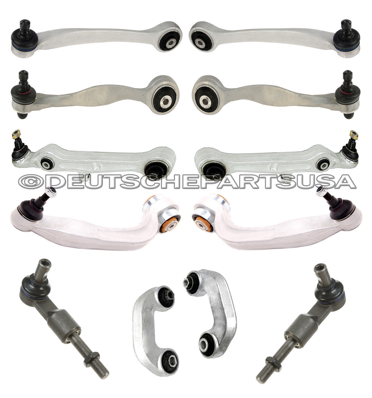 Audi S4 A4 Quattro 3.2 2.0 2.0T Control Arm Arms Ball Joint Sway Bar Tie Rod Kit
