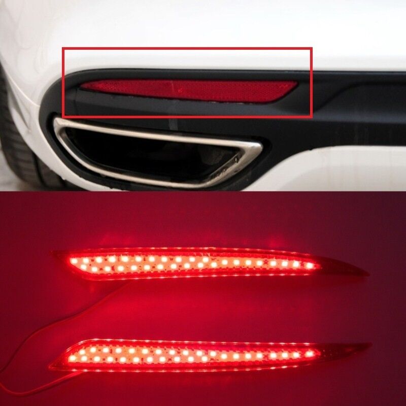 For Ford Fusion 2013 2014 2015 Red lens LED Rear Bumper Reflector Light Lamp