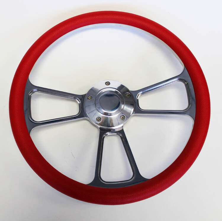 Red & Billet Steering Wheel 14\
