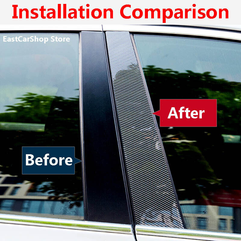 For Porsche Macan 2014-2022 Carbon Fiber Door Trim Pillar Posts  Window Cover