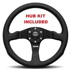 Genuine Momo Competition 350mm steering wheel and hub kit. Fits Ford Escort MK6 picture