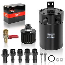 2 Port Universal Aluminum Oil Catch Can Kit Reservoir Tank with Breather Filter picture