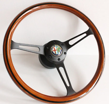 Steering Wheel fits For Alfa Romeo Wood Black  380mm Alfetta Gulietta GTV 6 GTV  picture