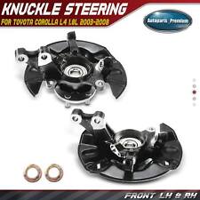 2xFront Steering Knuckle&Wheel Hub Bearing Assembly for Toyota Corolla 2003-2008 picture