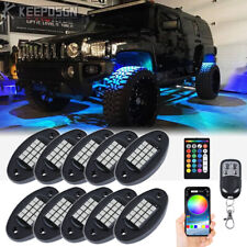 For Hummer H1 H2 H3 10 Pods RGB LED Neon Rock Lights Underglow Wheel APP Control picture