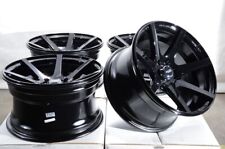 15x8 Black Wheels Rims 4x100 4x114.3 Toyota Tercel Yaris Cobalt Accord Civic CRX picture