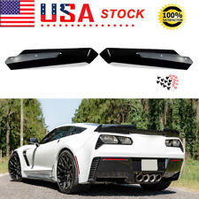 Stage 2 Trunk Spoiler Winglets Wing For Corvette C7 Z06 2014-2019 Glossy Black picture