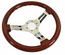 Corvette C3 Steering Wheel Mahogany/Chrome 3 Spoke 1968-1982 picture