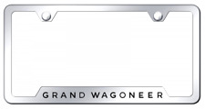 Jeep Grand Wagoneer Mirrored Chrome Notched License Plate Frame Official License picture