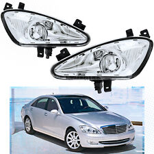 Fog Lamp Light Chrome Housing Pair For 2007-2009 Mercedes Benz S-Class W221 S550 picture
