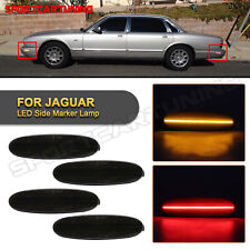 For 98-03 Jaguar XJ8 XJR Vanden Plas LED Front Rear Side Marker Light Smoked 4PC picture