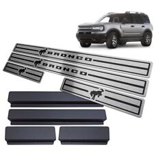 Protective Door Sill Brushed Stainless Steel + vinyl sills Ford Bronco Sport picture