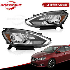 For 2016-2018 Sentra Headlights Headlamps  Halogen Type Pair Set Left+Right picture