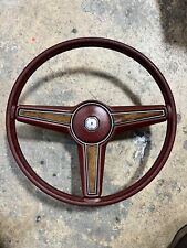 82-86 Pontiac Grand Prix Parisienne Steering Wheel OEM Burgundy/Woodgrain picture