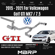 MBRP 3''- 2.5'' Cat-Back SS Exhaust Dual Exit w/ SS Tip For 19 - 21 Golf GTI MK7 picture