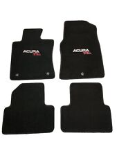 Fits 09-14 Acura TL Black Floor Mats Carpets 4PC W/Emblem V2 picture