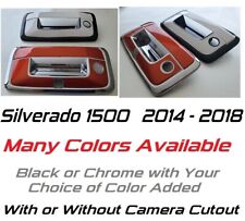 Custom Black OR Chrome Tailgate Cover 2014-2018 Chevy Silverado 1500 U PICK CLR picture