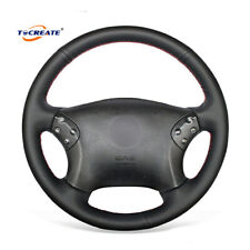 Black Genuine Leather Steering Wheel Cover for Benz C-Class W203 C32 AMG #2002 picture