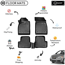 Custom Molded Rubber Floor Mat for Chevrolet Lacetti 2009-Up (Black) picture