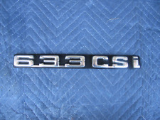 BMW E24 ‘633csi’ Rear Deck Lid Emblem - Black Back Ground 51141839283 GOOD COND picture