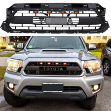 Front Grille For 2012 13 14 2015 Tacoma Bumper Grill Matte Black W/Letter W/LEDs picture
