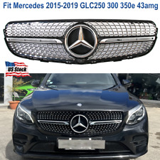 Front Grill Grille & Emblem For Mercedes X253 2015-2019 GLC250 GLC43 AMG GLC300 picture