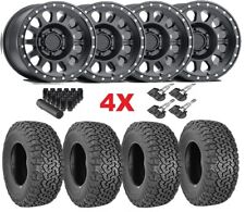17 BLACK METHOD WHEELS AT TIRES PACKAGE SET MR315 ALL TERRAIN picture