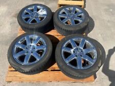 03-06 MERCEDES R230 SL500 550 SET OF CHROME 7 SPOKE WHEELS AND TIRES OEM 17X8.5 picture