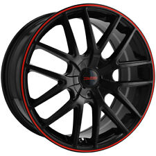 Touren TR60 20x8.5 5x112/5x120 +40mm Black/Red Wheel Rim 20