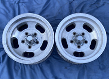 PAIR OF (2) 14x7” US INDY MAG WHEELS RIMS 5x4.75 CHEVY PONTIAC OLDS BUICK picture